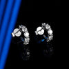 Moissanite Stud Earrings in 18k White Gold Plated Silver - EverlyCrafted