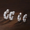 Moissanite Stud Earrings in 18k White Gold Plated Silver