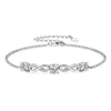 Moissanite Infinity Bracelet - 18k Gold Plated 925 Sterling Silver - EverlyCrafted