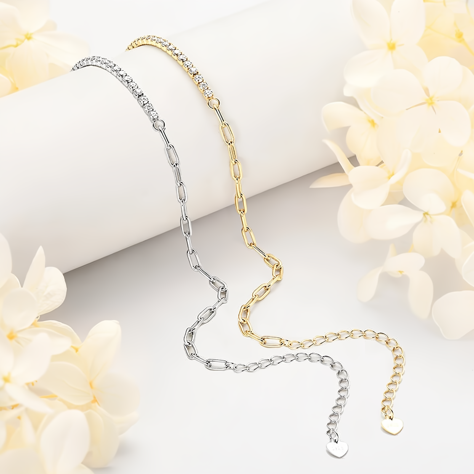 Moissanite Half Tennis Bracelet - 18k Gold Plated 925 Sterling Silver - EverlyCrafted