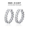 2.6ctw D Color Moissanite Hoop Earrings in 925 Sterling Silver - EverlyCrafted
