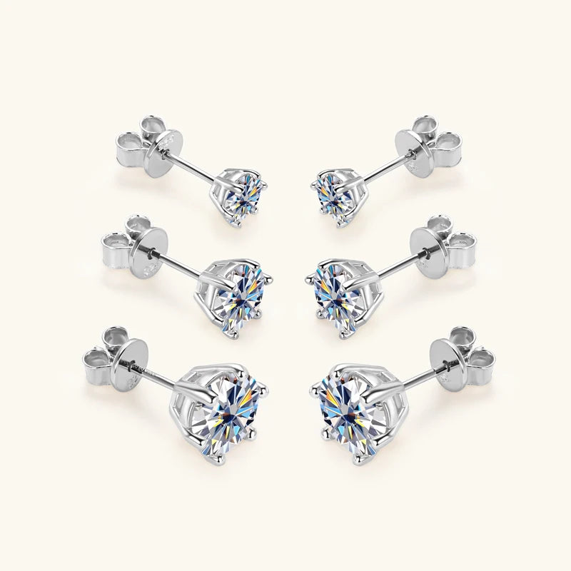 925 Silver Moissanite Jewelry Set with Gold Plating - EverlyCrafted