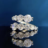 3.26 CTW Moissanite Engagement Ring in 18K Gold Plated 925 Sterling Silver - EverlyCrafted