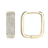 Full Moissanite Square Hoop Earrings in Silver 925 - EverlyCrafted