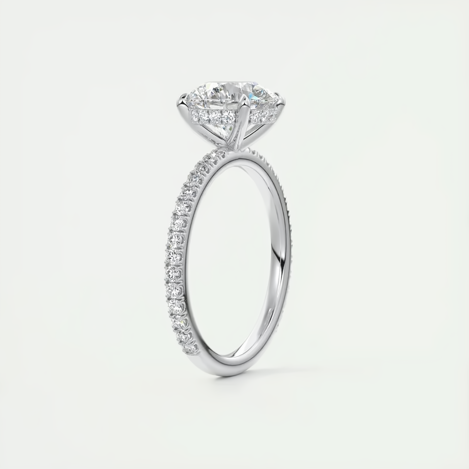 Moissanite Engagement Ring in 925 Sterling Silver - EverlyCrafted