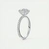 Moissanite Engagement Ring in 925 Sterling Silver - EverlyCrafted