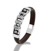 Punk Men's Braided Genuine Leather Bracelet with Magnetic Buckle - EverlyCrafted