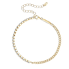 Moissanite Half Tennis Bracelet - 18k Gold Plated 925 Sterling Silver - EverlyCrafted