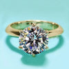 3ct Moissanite Engagement Ring in 925 Silver with Certificate - EverlyCrafted