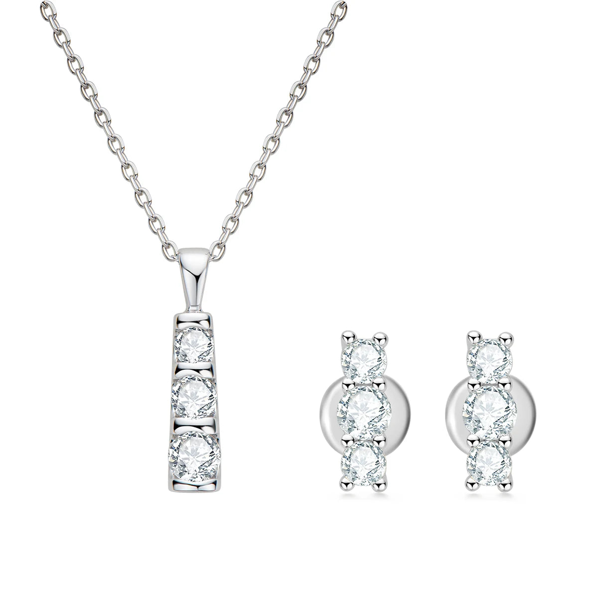 14K Gold Plated 925 Silver Moissanite Jewelry Set for Women - EverlyCrafted