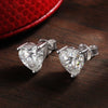 GENUINE 8 CTW Heart Moissanite Earrings in Solid 925 Silver & 18k Gold - EverlyCrafted