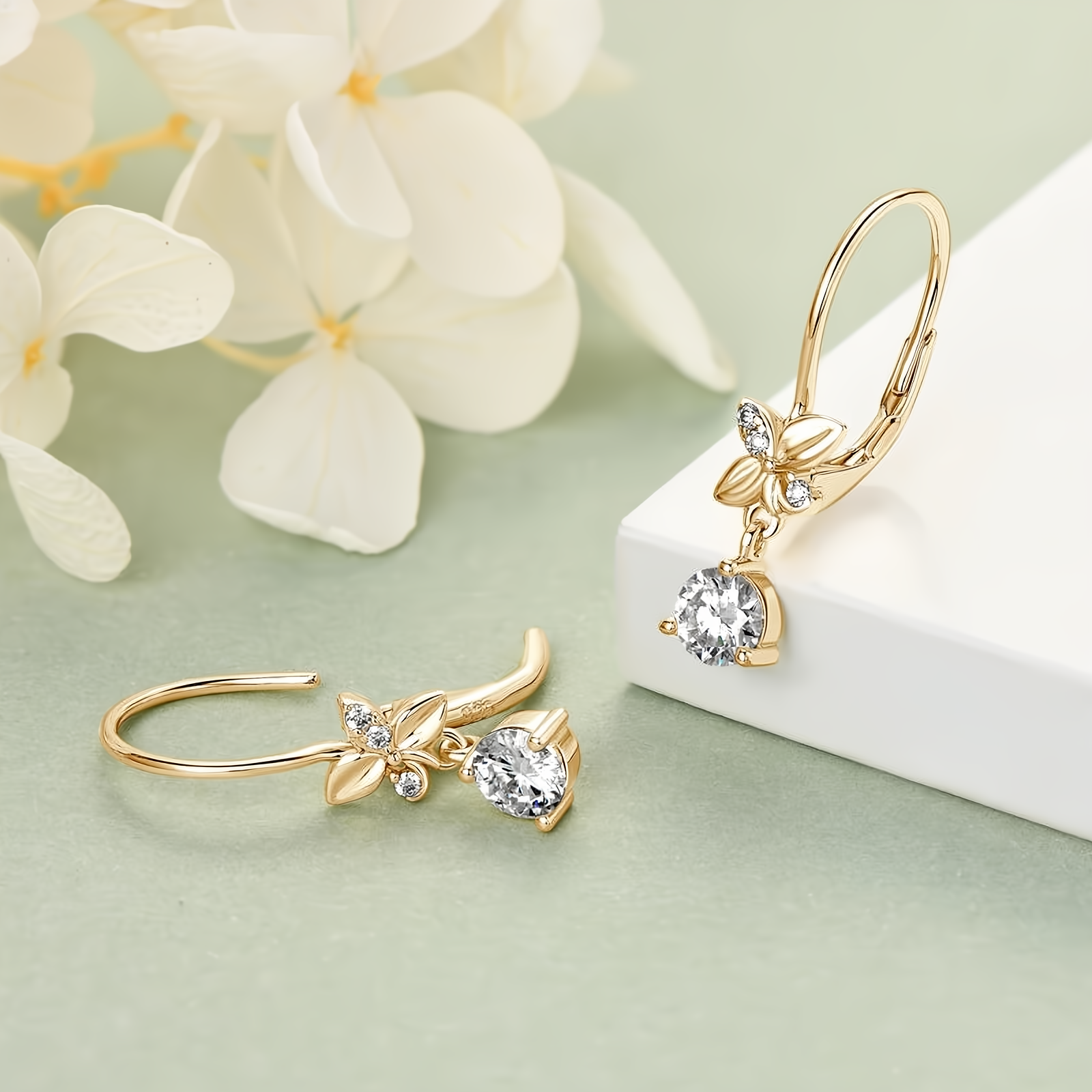 Moissanite Drop Clip Earrings 925 Sterling Silver 2CTW - EverlyCrafted