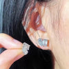 4cttw Radiant/Emerald & Pear Cut Moissanite Stud Earrings - EverlyCrafted