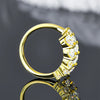 3.26 CTTW Moissanite Bridal Ring - 18K Gold Plated 925 Sterling Silver - EverlyCrafted