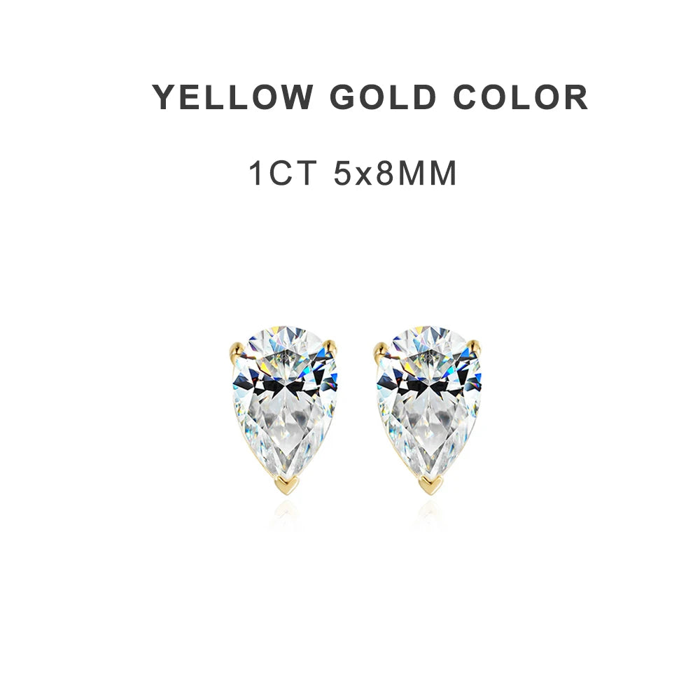 8 CTW VVS1 Pear Moissanite Earrings for Women - 925 Silver Plated - EverlyCrafted