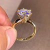3ct Moissanite Engagement Ring in 925 Silver with Certificate - EverlyCrafted
