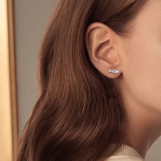 Oval Cut Moissanite Earrings in 925 Sterling Silver - EverlyCrafted
