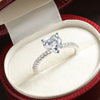 2 CT Heart Moissanite Engagement Ring in 925 Sterling Silver 18K Gold