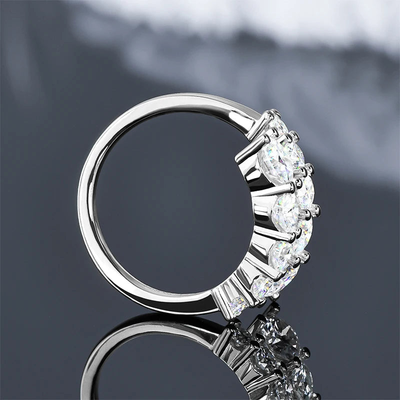 3.26 CTTW Moissanite Bridal Ring - 18K Gold Plated 925 Sterling Silver - EverlyCrafted