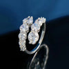 3.26 CTW Moissanite Engagement Ring in 18K Gold Plated 925 Sterling Silver - EverlyCrafted