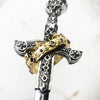 Large Sword Crown Pendant - 925 Sterling Silver Jewelry - EverlyCrafted
