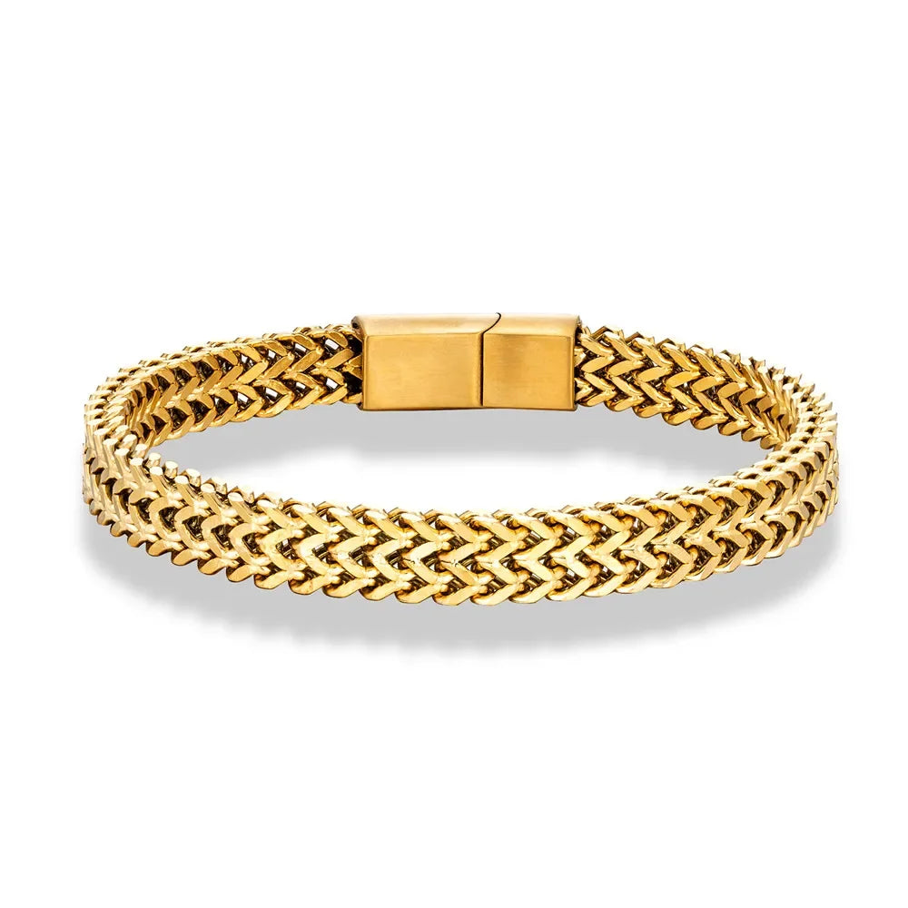8MM Blue Stainless Steel Curb Chain Bracelet for Men & Women - EverlyCrafted