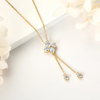 Moissanite Four Leaf Clover Pendant Necklace - 925 Sterling Silver 2.20CTW - EverlyCrafted