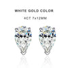 8 CTW VVS1 Pear Moissanite Earrings for Women - 925 Silver Plated - EverlyCrafted