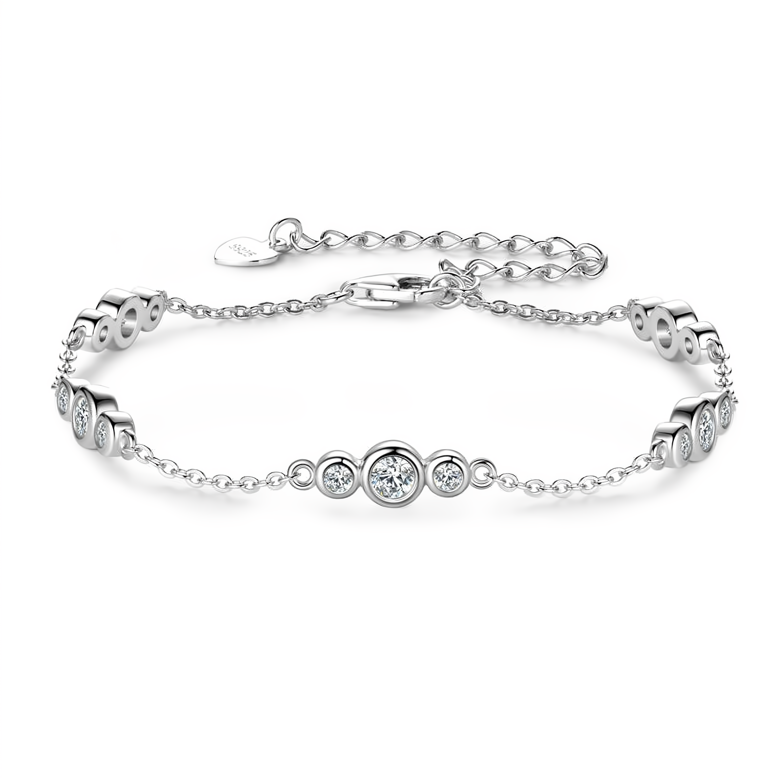 Moissanite Bracelet - 18k Gold Plated 925 Sterling Silver - EverlyCrafted