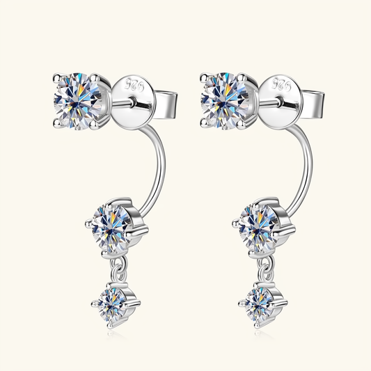 Moissanite 2.0 CTTW Stud Earrings in 925 Sterling Silver