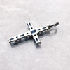 Sterling Silver Aquamarine Cross Pendant - Fine Jewelry - EverlyCrafted