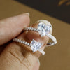 2 CT Heart Moissanite Engagement Ring in 925 Sterling Silver 18K Gold - EverlyCrafted