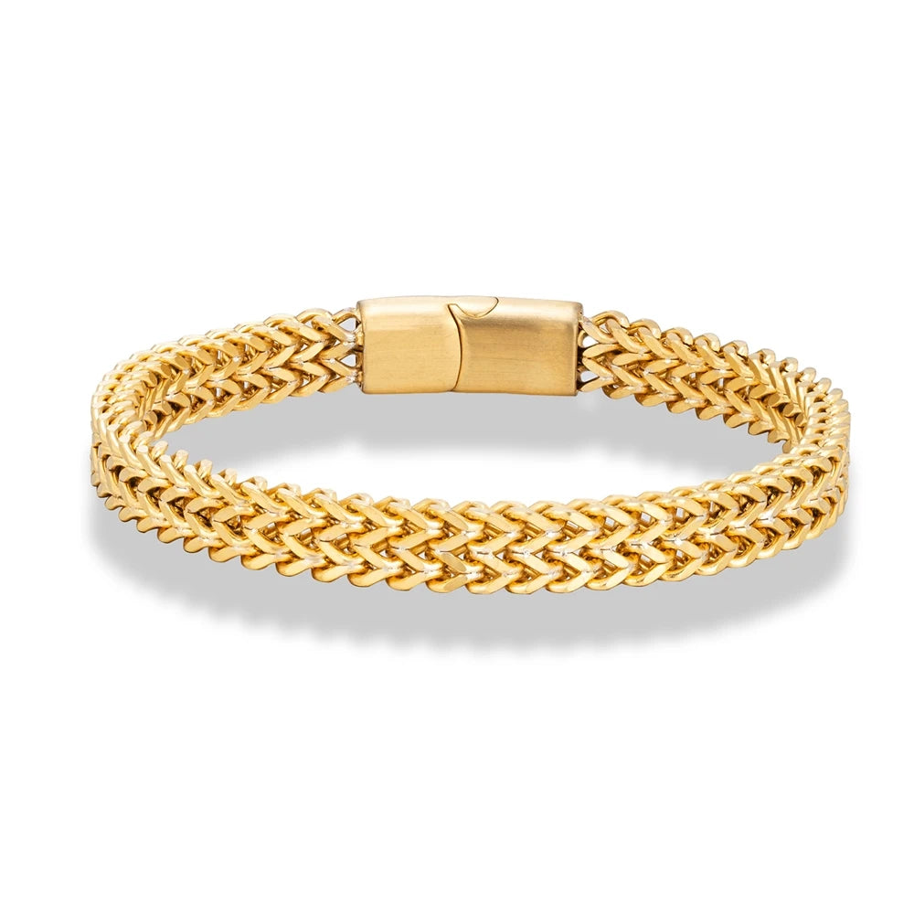 8MM Blue Stainless Steel Curb Chain Bracelet for Men & Women - EverlyCrafted