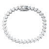 4x6mm Pear Zircon Tennis Bracelet in Sterling Silver - EverlyCrafted