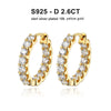 2.6ctw D Color Moissanite Hoop Earrings in 925 Sterling Silver - EverlyCrafted