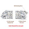 4cttw Radiant/Emerald & Pear Cut Moissanite Stud Earrings - EverlyCrafted