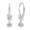 Moissanite Drop Clip Earrings 925 Sterling Silver 2CTW - EverlyCrafted