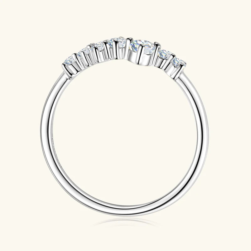 Round Moissanite Diamond Rings for Women - 925 Silver - EverlyCrafted