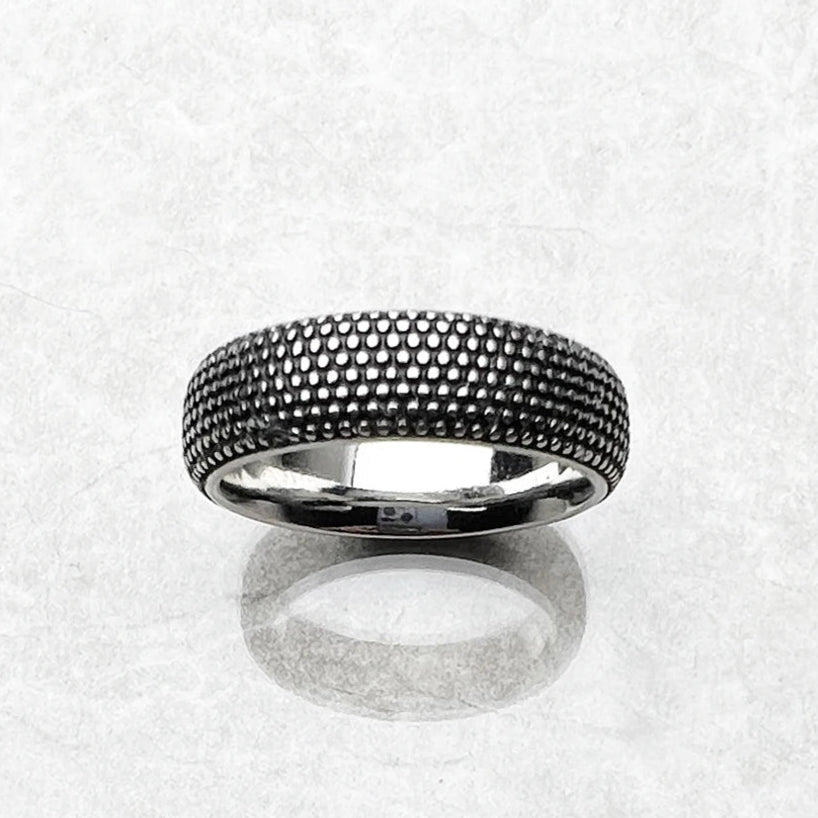 Ethnic Band Ring Kathmandu in 925 Sterling Silver
