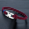 Double Strand Braided Rope Bracelet with Stainless Steel U-Buckle - EverlyCrafted