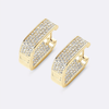 Full Moissanite Square Hoop Earrings in Silver 925 - EverlyCrafted