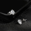 4 CTW Round Moissanite Stud Earrings - Classic 925 Silver Setting - EverlyCrafted
