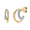 Moissanite Diamond Open Hoop Earrings in Sterling Silver