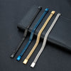8MM Blue Stainless Steel Curb Chain Bracelet for Men & Women - EverlyCrafted