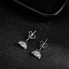 4 CTW Round Moissanite Stud Earrings - Classic 925 Silver Setting - EverlyCrafted