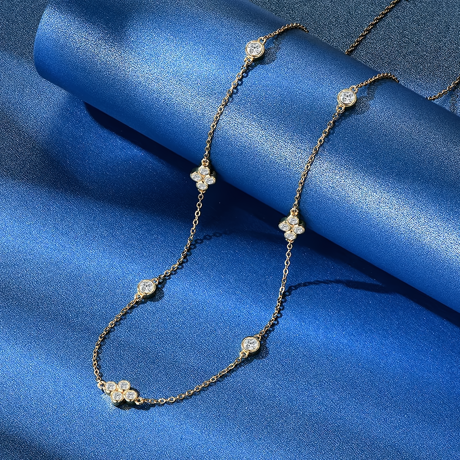 Elegant Moissanite Choker Necklace - 925 Sterling Silver - EverlyCrafted