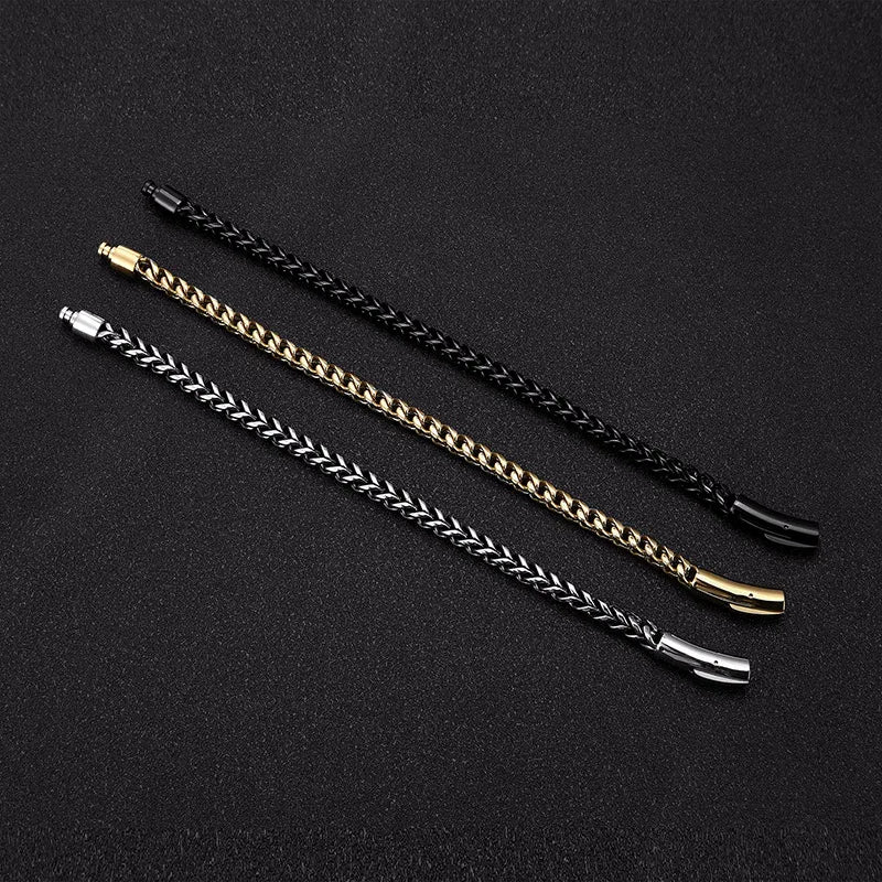 Men's Punk Rock Bicycle Chain Bracelet - 18k Gold Plated - EverlyCrafted