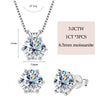 925 Silver Moissanite Jewelry Set with Gold Plating - EverlyCrafted