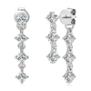 3mm Moissanite Tassel Drop Earrings in 925 Sterling Silver - EverlyCrafted