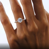 Moissanite Engagement Ring in 925 Sterling Silver - EverlyCrafted